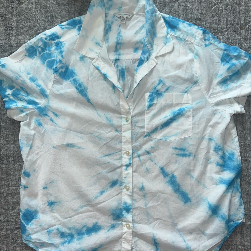 Lucky Brand Women’s Tie-Dye Short sleeve Shirt